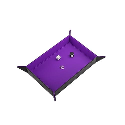 Rectangular Black/Purple Magnetic Dice Tray