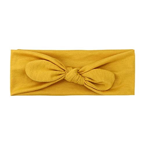DRESHOW 4 Pack Bow Knotted Headbands for Women Running Sport Elastic Hair Wrap
