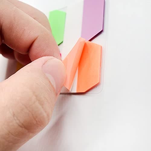 VANRA 1200 Pieces 1 Inch Colored File Tabs Writable Labels for Bookmarks & File Classification
