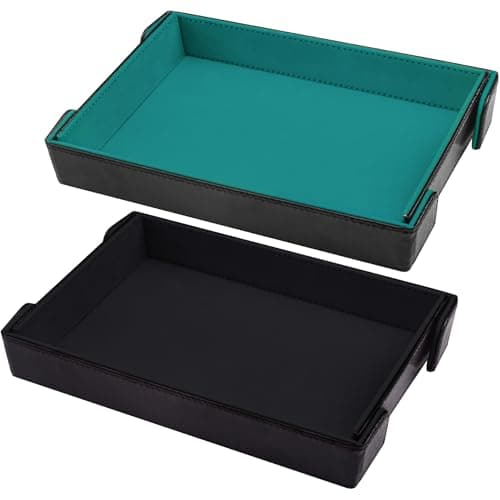 SIQUK Gray Violet Magnetic Dice Tray for D&D RPG Games