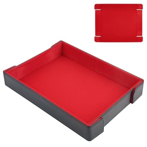 PU Leather Magnetic Folding Dice Mat with Purple Felt Lining for Dice Games