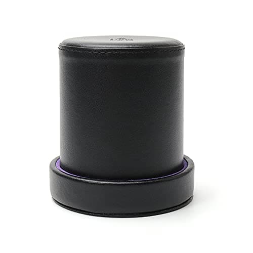 Luck Lab Purple Velvet Dice Cup with Lid - 6 Purple & White Pearl Dice - Quiet Shaking - Perfect for Board Games