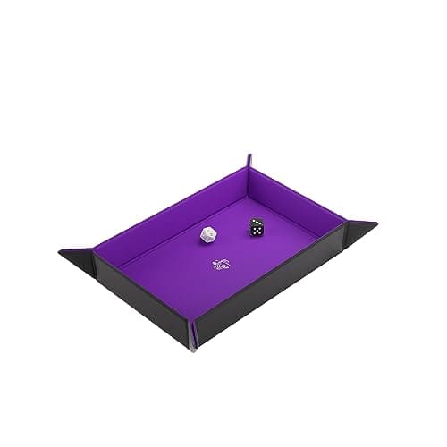 Rectangular Black/Purple Magnetic Dice Tray