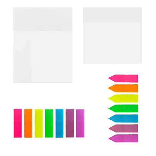 iKyce Clear Self-Adhesive Arrow Tabs, 680 Pieces, Book Markers & Highlights