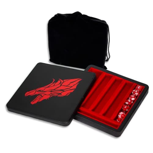Guarida Dice 7 Tray with Magnetic Lid - Dragon Purple, Perfect for DND and RPG Games