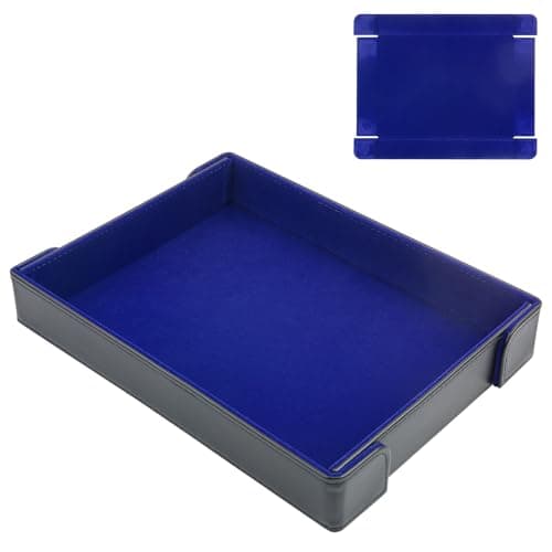 PU Leather Magnetic Folding Dice Mat with Purple Felt Lining for Dice Games