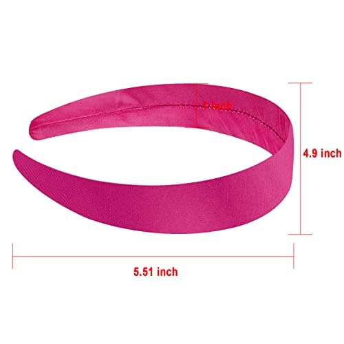 Duufin 30 Pieces Satin Headbands for Women and Girls