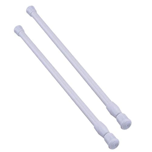 Tension Rods Shower 12 in to 20 Small Adjustable Curtain Rods for Kitchen, Closet, Cabinet