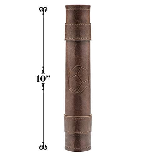 PUBGAMER Brown Dice Mat & Tray for DND, with 2x7 Dices & Zipper Holder