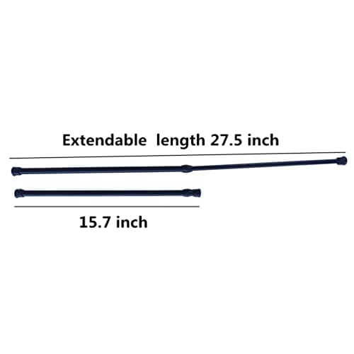 Adjustable Tension Curtain Rods for Windows, Cabinets, Closets (3-Pack)
