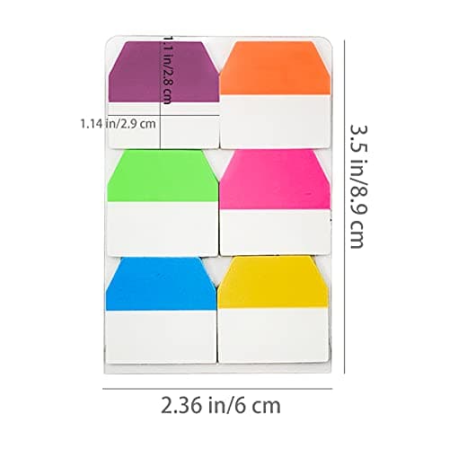 VANRA 1200 Pieces 1 Inch Colored File Tabs Writable Labels for Bookmarks & File Classification
