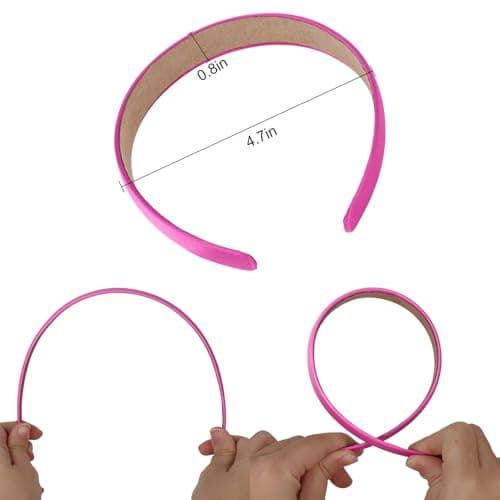 12Pcs 0.8inch Thin Craft Headbands for Women Girls Fashion Hair Accessories