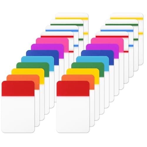 Sticky Note Tabs 480 Pieces, 1 Inch, 24 Sets 12 Colors for Books, Binders, Documents