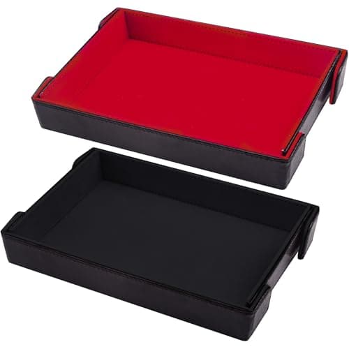 SIQUK Gray Violet Magnetic Dice Tray for D&D RPG Games