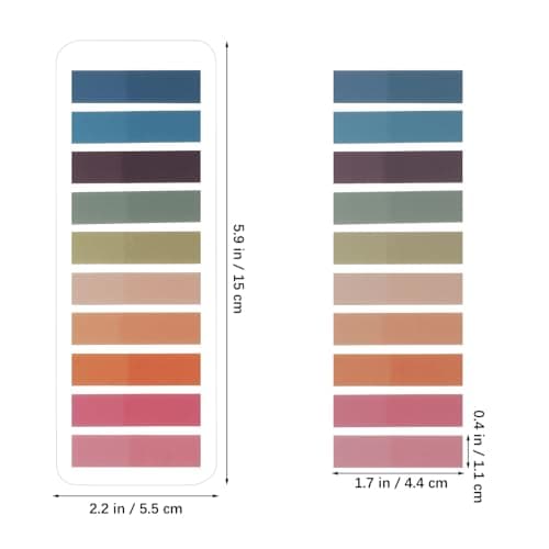 Lurrose 2400pcs Transparent Page Markers Writable & Repositionable for File Classification