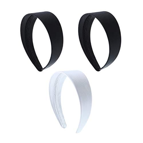 Motique Accessories Satin Wing Headband for Women and Girls - Set of 3