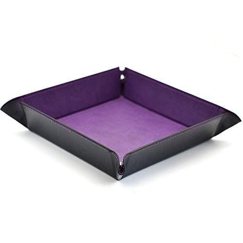 Collapsible Leather Dice Tray for Tabletop RPGs (D&D, Pathfinder)