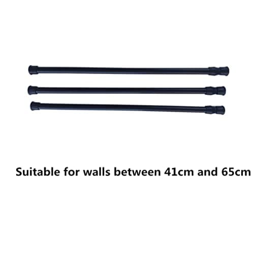 Adjustable Tension Curtain Rods for Windows, Cabinets, Closets (3-Pack)