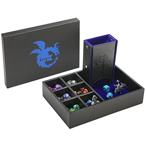 Compact 3-in-1 DND Dice Tray and Tower with Storage