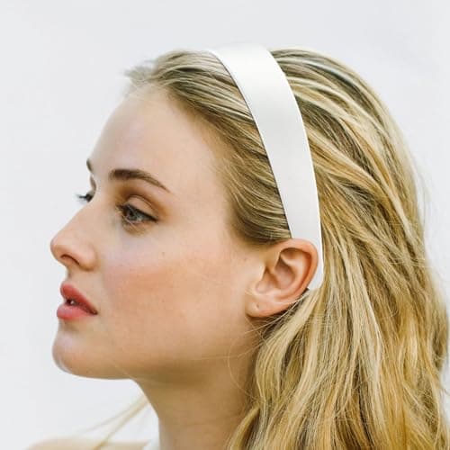 10 Pack Pink White Purple Red Satin Headbands for Women & Girls