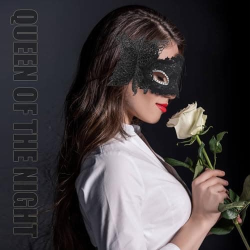 Masquerade Mask for Couple Halloween Costume Party Prom