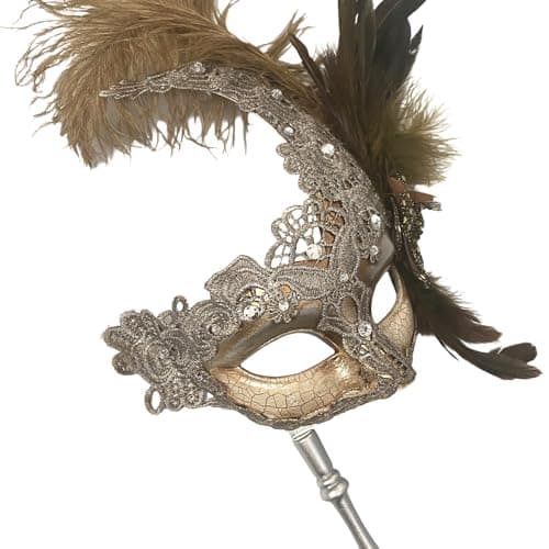 MasqStudio Brocade Lace Masquerade Mask for Mardi Gras & Parties