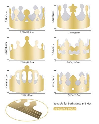 Gold Crowns Headpieces for Birthday, Baby Shower, Wedding Anniversary