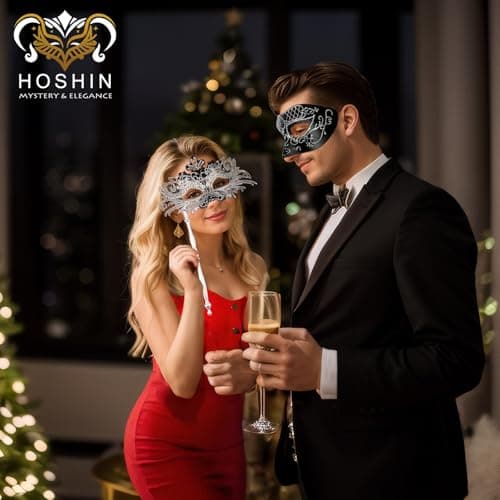 Hoshin Masquerade Mask for Women Couple Mardi Gras Decorations