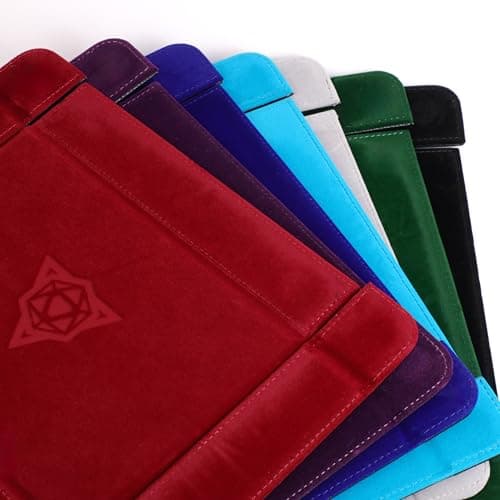 PU Leather Magnetic Folding Dice Tray & Mat - Gray - Perfect for DND and Roleplaying Games