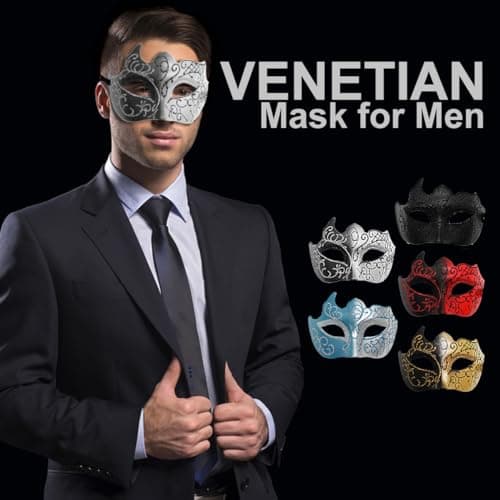 Cosmer Shinny Eye Masquerade Mask for Halloween Costume/Russian Roulette