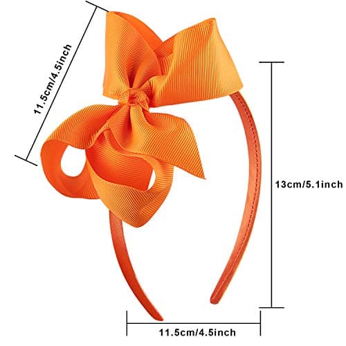 SIQUK 12 Piece Bow Headbands for Girls with Ribbon Bow | Boutique Grosgrain Headbands - 12 Colors
