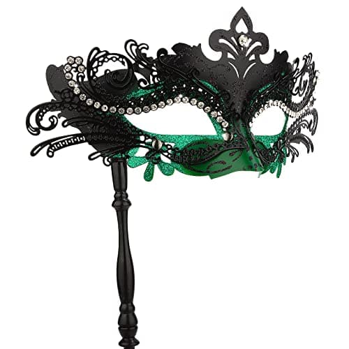 Hoshin Masquerade Mask with Stick for Women