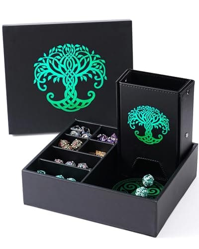 All-In-One Dice Tray & Tower for DND & RPG - Green Tree Compatible