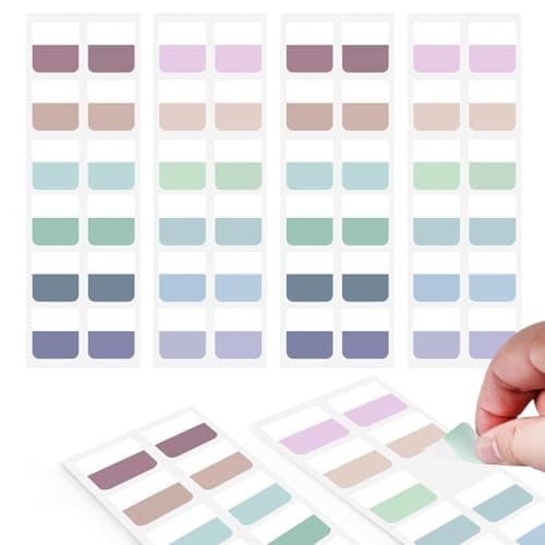 Colorful Writable & Reusable Tabs, 240pcs, 12 Colors (1.4inch)