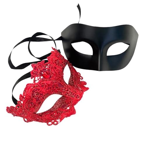 Masq Brocade Lace Masquerade Ball Mask Pair
