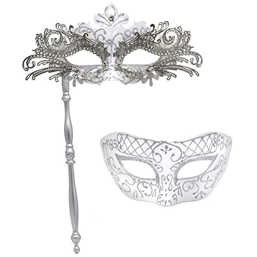Couple's Venetian Masquerade Masks Accessory