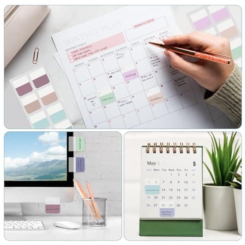 Colorful Writable & Reusable Tabs, 240pcs, 12 Colors (1.4inch)