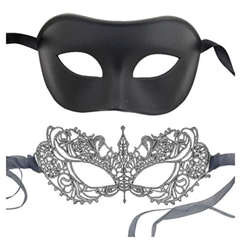 Matching Luxury Mask Set - Men & Women's Sexy Masquerade Mask for Parties