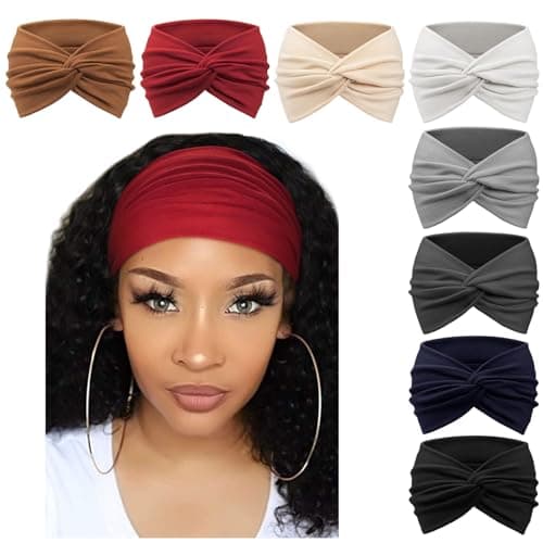 DRESHOW 8 Pack Adjustable Knotted Headbands for Women & Girls