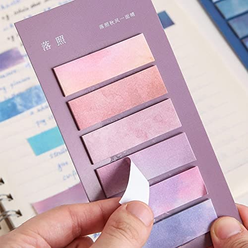 Pastel Multicolor 960 Sheets Landscape Sticky Tabs for Book Organization