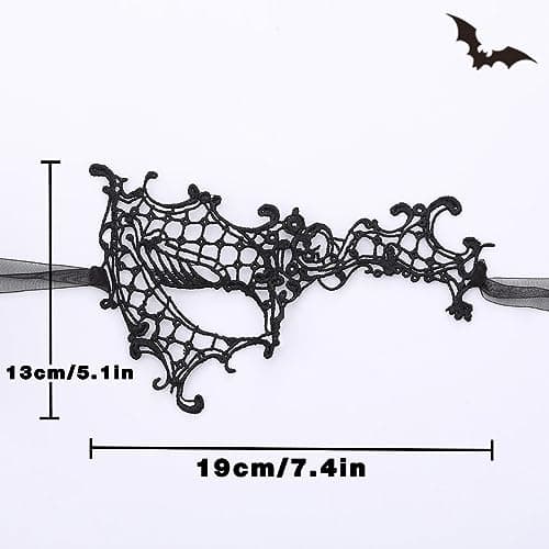 Bounzhi Women's Venetian Lace Masquerade Mask for Party and Halloween Ball Costume