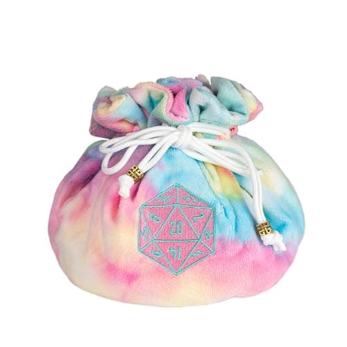 Velvet Dice Bag with Octopus Pattern for Tabletop Roleplaying Games