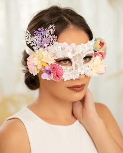Campsis Masquerade Mask for Mardi Gras, Masquerade Ball, Prom, Cosplay