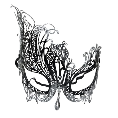 Yimianshou Masquerade Mask Set for Couples Mardi Gras & Venetian Party Halloween Costume Accessory