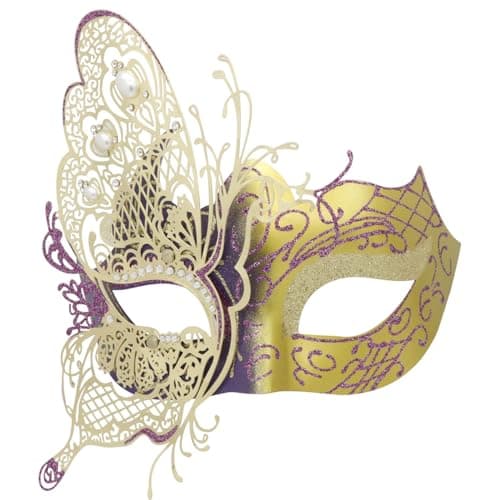 Coddsmz Mysterious Venetian Butterfly Lady Masquerade Mask for Halloween Party Evening Prom Ball
