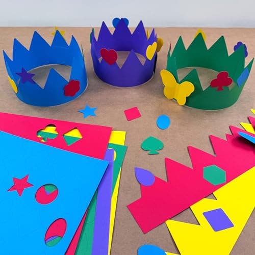 264pcs US-Made JEWEL Colored Card Stock DIY Party Crown Kit