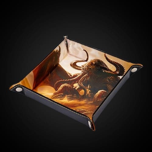 PU Leather Portable Dice Rolling Mat for RPG Games and Jewelry Valet
