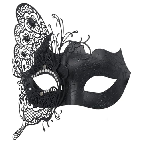 Coddsmz Mysterious Venetian Butterfly Lady Masquerade Mask for Halloween Party Evening Prom Ball