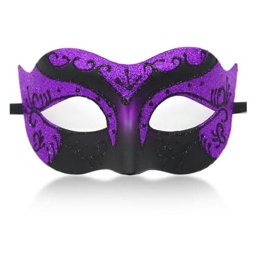 Ralleyfun Masquerade Mask for Couple, Venetian Mask for Halloween & Mardi Gras
