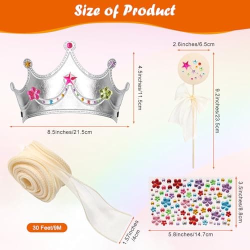 Hoedia 24+37Pcs Foam Crowns & Tiaras for Kids Birthday Party Favors